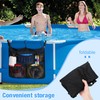 YIZHIXIANGQ Pool Aufbewahrungstasche, Pool Aufbewahrungskorb, Pool Aufbewahrungsbox, Schwarz Schwimmbad Netztasche