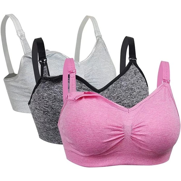 Dreamburn Maternity Nursing Bra 1/2/3 Pack Wireless Seamless Breastfeeding Bras