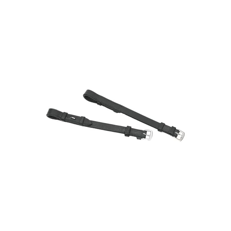Shires Blenheim Bridle Cheek Pieces with Hook Studs-Black Full 1/2"
