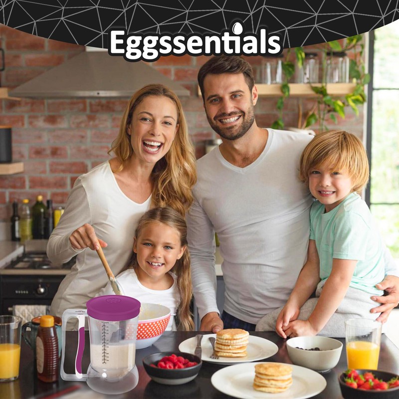 Eggssentials – Batter Dispenser Mess-Free, Squeeze Handle, Cupcakes, Waffles &