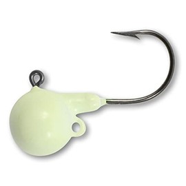 Northland Fishing Tackle Fireball Live Bait Jig for Walleye, Sauger, & Perch, Super-Glo Luminescent, 3/8 Oz, 4/Cd