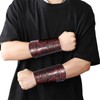 MioCloth Faux Leather Arm Guards Wristband, Medieval Gauntlet Viking Cosplay