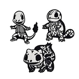 Boneyardimals Iron-On Patch Collection (Cinder Only) (3 Piece Starter pk- Thistle,Dewdrop,Cinder)