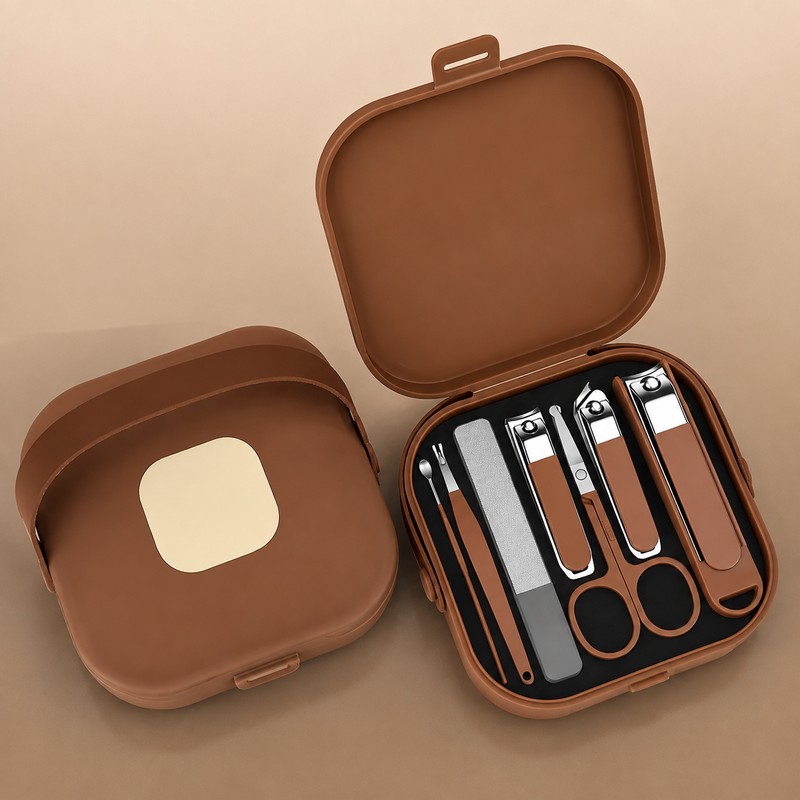 7-Piece Manicure Nail Clipper Set with Case – Portable Nail