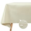 FAVE Pearlescent Beige Rectangle Tablecloth Leather Table Cloth for Kitchen