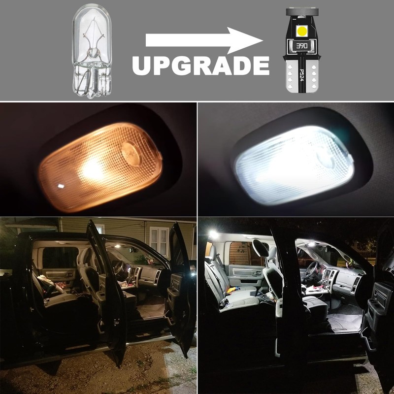 Winetis 6000K Bright White Interior LED Bulbs Kit Package Map