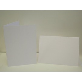 20 x A6 Premium White Watercolour Blank Greeting Cards Single Fold 300gsm AM919 (Cards Only, No Envelopes)