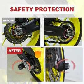 Xitomer Crash Front Rear Axle Sliders Fit for 2024 MT-07 FZ-07 2014-2024, YZF-R7 2022-2025 Motorcycle Frame Sliders Kit Fork Crash Protectors