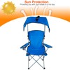 Camping Chair with Canopy, Outdoor Folding Chair with Adjustable Shade