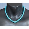 Natural Blue Imperial Jasper Beaded Choker, Genuine Blue Crystal Necklace,