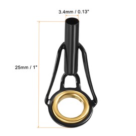 PATIKIL 3.4mm Tube Dia Fishing Rod Tips Repair Kit, 3pcs Stainless Steel Ring Guide for Saltwater Freshwater Fishing