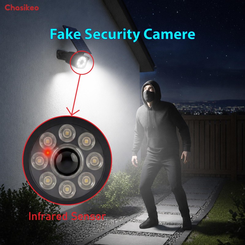 Chasikeo Solar Motion Light Outdoor, Solar Spotlight with Motion Sensor,
