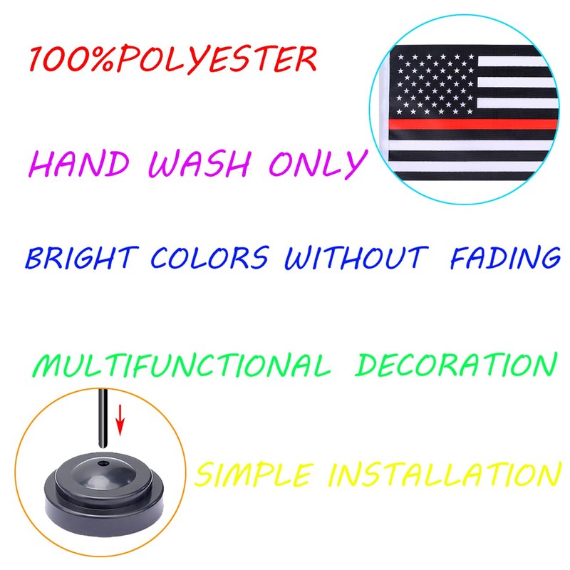 2 Pack USA Thin Red Line Flag Firefighter Deluxe Desk