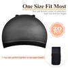 MORGLES 20 Pcs Black Stocking Wig Caps, Stretchy Nylon Wig