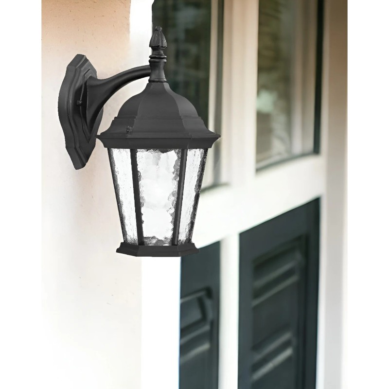 Homeroots Two Light Matte Black Hanging Carousel Wall Light