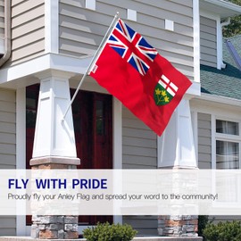 ANLEY Fly Breeze 3x5 Foot Ontario Flag - Vivid Color and UV Fade Resistant - Canadian Province of Ontario Flags with Brass Grommets 3 X 5 Ft