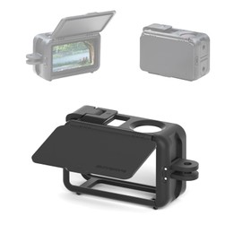 CAPART Housing Frame Cage and Screen Sun Hood for DJI OSMO Action 5 Pro, Action 4, Action 3, Screen Protector Sun Shade Cover Protective Cage Sunshade