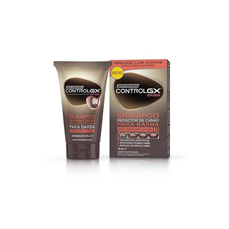 Just For Men Control GX Champú Para Barba, Reduce Gradualmente