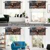 HDESDIS 1 Panel Retro Rustic USA Flag Valance for Windows,