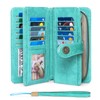 SENDEFN Women's Leather Wallet Large Women Clutch RFID Protection Blocking