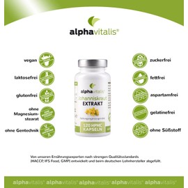 St John's Wort Extract with Hypericin - High Dosage, Vegan and No Magnesium Stearate - 120 Capsules - St. John's Wort Extract from Hypericum Perforatum L