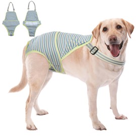 OUOBOB Dog Diapers Female,Female Dog Diapers for Heat Large Dogs, Washable Onesie Sanitary Pantie with Adjustable Suspender Washable, Reusable Period Panties Doggie Diaper, L