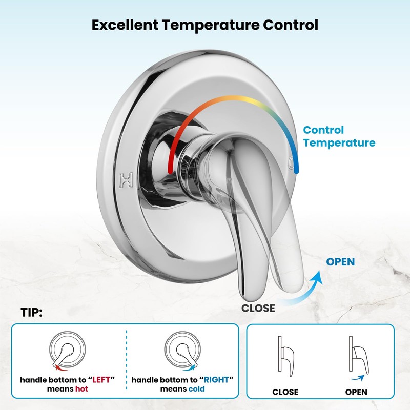 gotonovo Shower Faucet Set Bathroom Shower Head and Handle Set