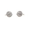 MRCUFF Manhole Cover Sewer NYC Pair Cufflinks in a Presentation
