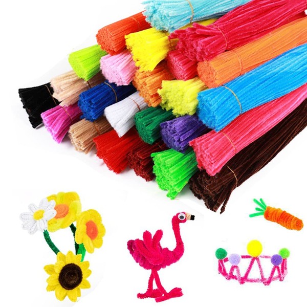 LIKENNY Craft Mall, Craft Mall, 300 Pieces, 10 Mixed Colors Skeleton Mall, Colorful Toys, Chenille Sticks, School, Christmas Tree Decorations, DIY Ornaments (300)