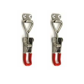 Toggle Latch Clamp 4001 2pcs, 304 Stainless Steel Adjustable Hasp Latches Quick Release Hand Tool Toggle Clamp for Smoker Lid Jig, Case Trunk, Door