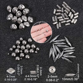 SUPERFINDINGS 450 Grams 4 Types of Abrasives Jewelry Polishing Beads for Vibration Polishing Machines Mix Polishing Stainless Steel Beads 2-10mm Length Finishing Bearing Ball 304 Steel Ball Mill Ball Bearing Steel Electrical Products Industrial Polishing