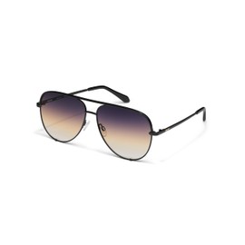 Quay - Sunglasses for Men & Women, Aviator Lenses with UV Protection, Oversized Sunglasses (High Key Extra Large, Black)