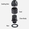 Runseaway 10PCS M20x1.5 Nylon Cable Gland Joints, Waterproof Adjustable 6-12mm