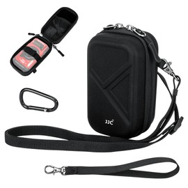 Hard Belt Camera Travel Case with Shoulder Strap Carabiner,Compact Camera Pouch for G7X Mark II Olympus TG-7 TG-6 TG-5 TG-4 Ricoh GR3 GR3X HDF Sony ZV-1 II ZV1 ZV-1F RX100 VII VI VA IV III II & More