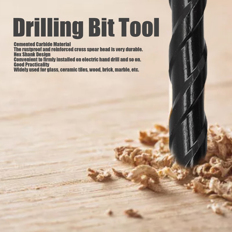 5Pcs Drill Bit Cross Spear Head Hex Shank Drilling Tool