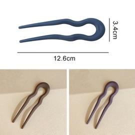 5Pcs 5inch U Shaped Hair Fork Pin Vintage Matte French Hair Pins Hair Sticks Forks Updo Chignon Pin for Women Girls Long Thick Hair Updo