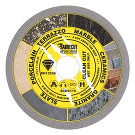 1 x SabreCut SCDC115 115 mm (4.5 inches) x 7 mm x 22.23 mm hole continuous edge diamond angle grinder circular saw blade compatible with Bosch Dewalt Makita Milwaukee and many others