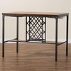 Baxton Studio Vintner Industrial Brown and Black Pub Table with