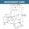 Printed Wing Chair Slipcovers 2 Piece Stretch Wingback Chair Cover