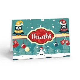 Stonehouse Collection Cute Holiday Thank You Note Cards - 10 Boxed Fun After Christmas Note Cards - USA Made (Cute)
