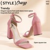 IDIFU Pink Suede High Chunky Block Heels - Open Toe