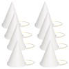 JIHUOO 30 cappelli a cono di carta bianca, per feste