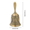 Hand Bell, Rose Pattern, Retro Rose Dinner Bell, Tabletop Bell,