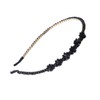 Alilang Copper Tone Shiny Black Beads Girls Headwear Headband Hair