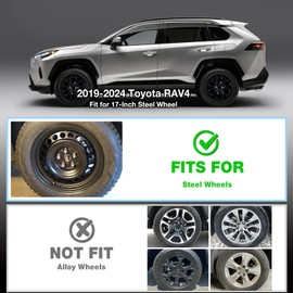 OPKOURE 17 inch Hubcap Wheel Covers Compatible for 2019-2025 Toyota RAV4, Durable ABS Plastic Rim Covers (Set of 4), Fit for 19-25 RAV4 17" Standard Wheels - Snap On Tire Cover Replacement