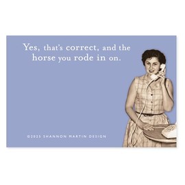 Shannon Martin Design and The Horse You Rode in On Sticky Note, 4.38-Inch, Purple
