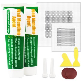 SOSFKIM Drywall Repair Kit, Wall Repair Patch kit, Drywall Patch (2 inch + 4 inch）*1, Wall Mending Agent 2 * 3.5 Ounce, spackle Wall Repair kit