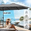 MFSTUDIO 15ft Double Sided Patio Umbrella with Base Included, Outdoor