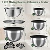 Nicdiet Mixing Bowls with Lids Set, 16PCS Stainless Steel Mixing