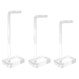 yueton 3Pack Acrylic Earring Display Stand T Bar Clear Earrings Holder Earring Organizer Stand Clear Jewelry Earrings Retail Display Holder for Dressing Table Gift Shop Store Exhibit